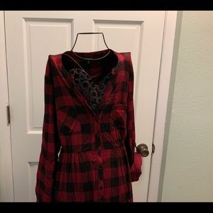 Torrid Red and Black Plaid Dress. Size 0